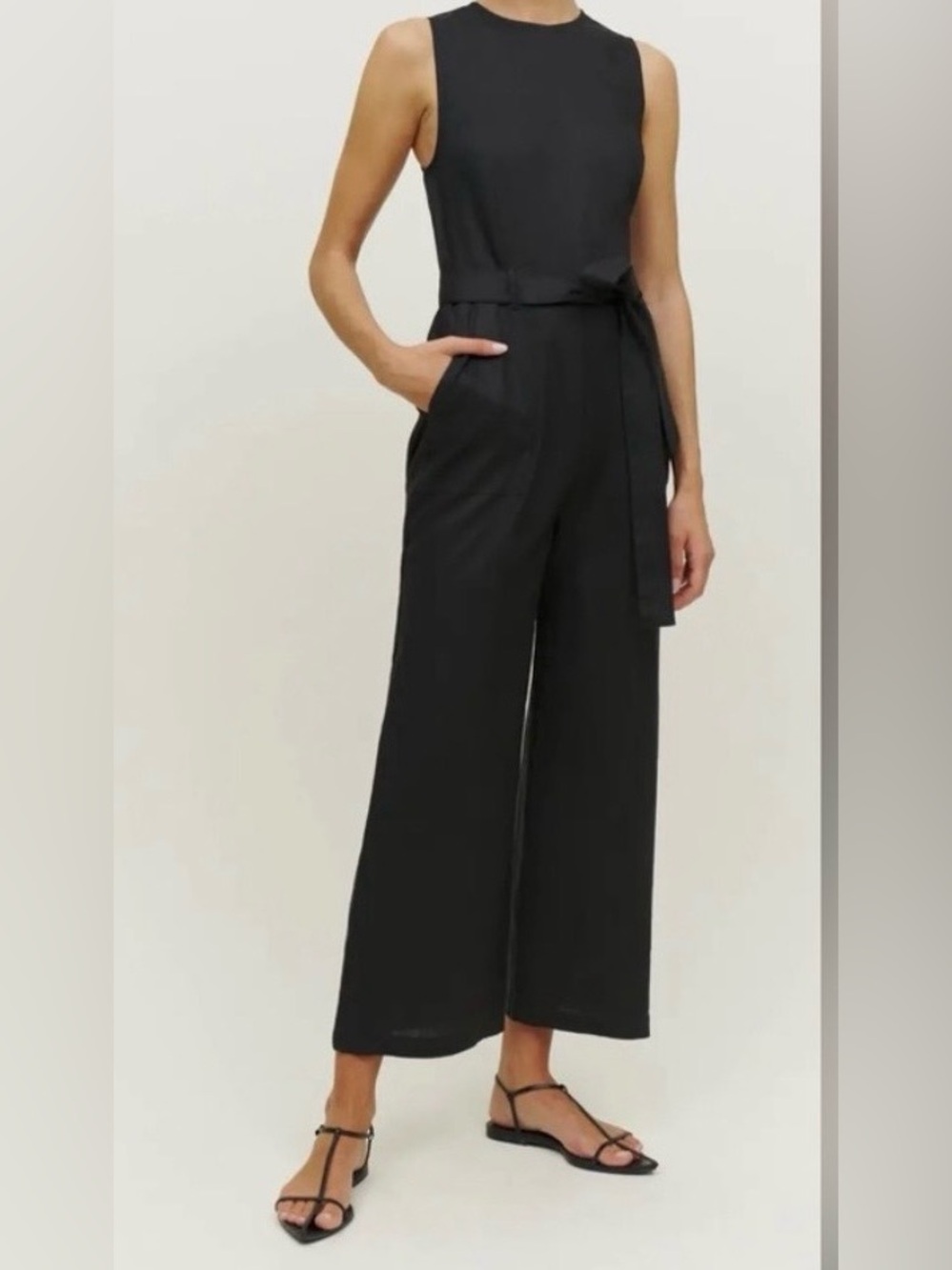 Reformation Naomi Linen Jumpsuit 0P